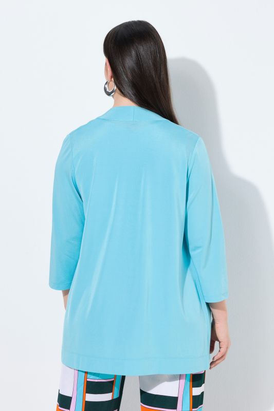 Lightly Textured Open Shape Slinky Pique Jacket