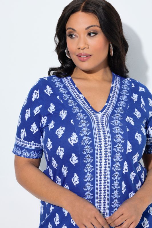 Рокля с микс от принтове