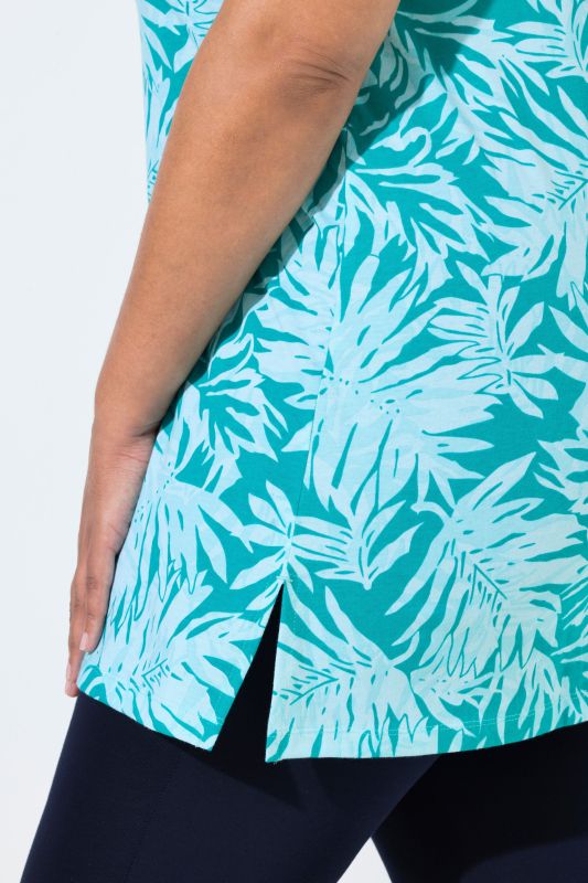 Туника тип потник с принт на листа