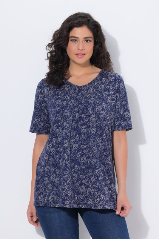 Тениска с принт на костенурки