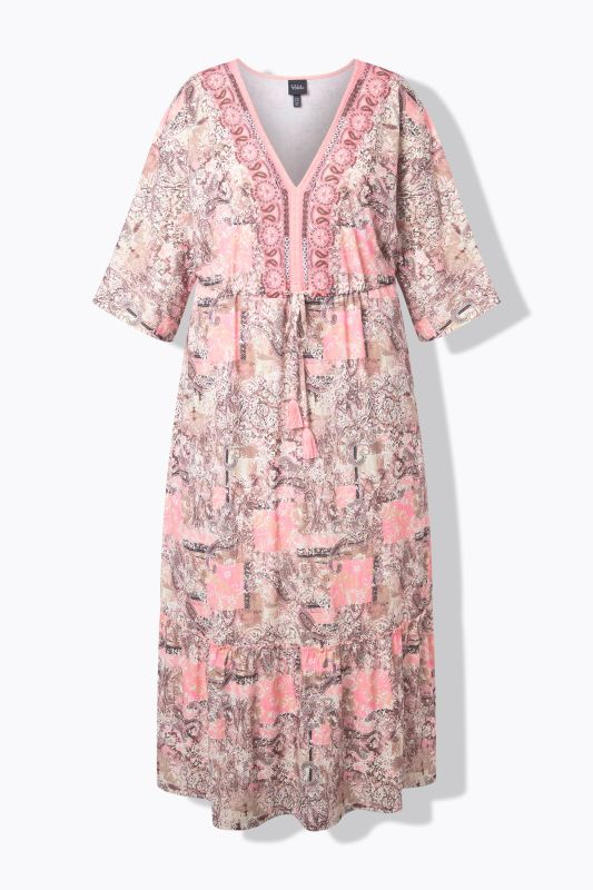 Рокля с пейзли пач принт