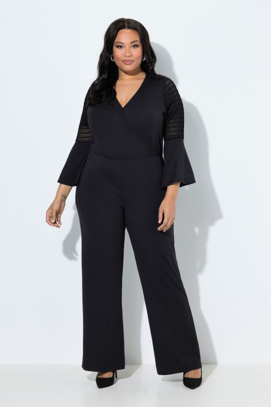 Lace Panel Pocket Jumpsuit