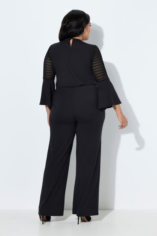 Lace Panel Pocket Jumpsuit