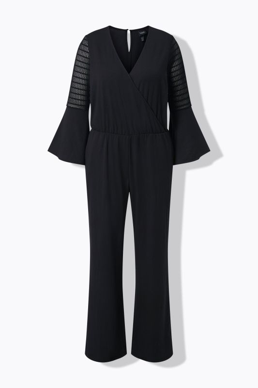 Lace Panel Pocket Jumpsuit