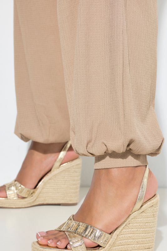 Wide Leg Crepe Pocket Pants