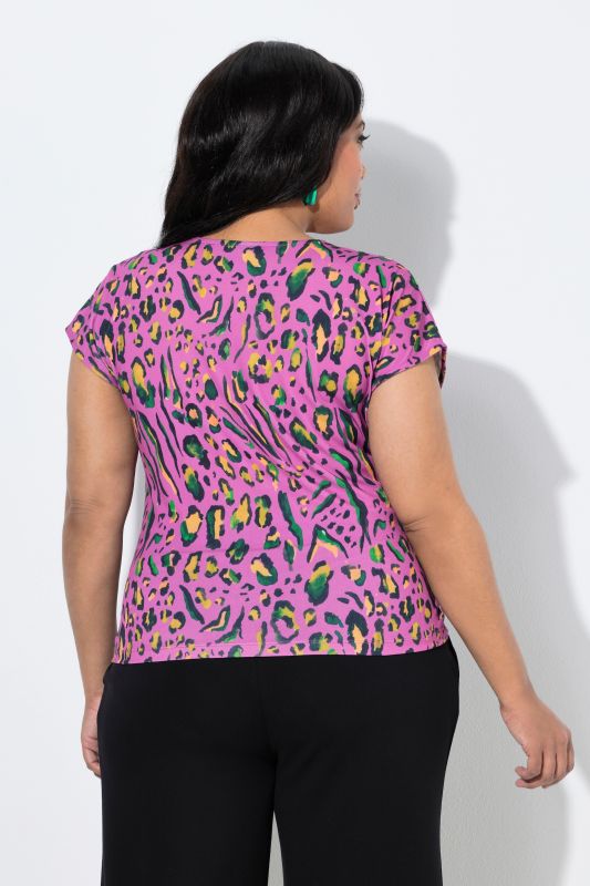 Блуза с цветен леопардов принт