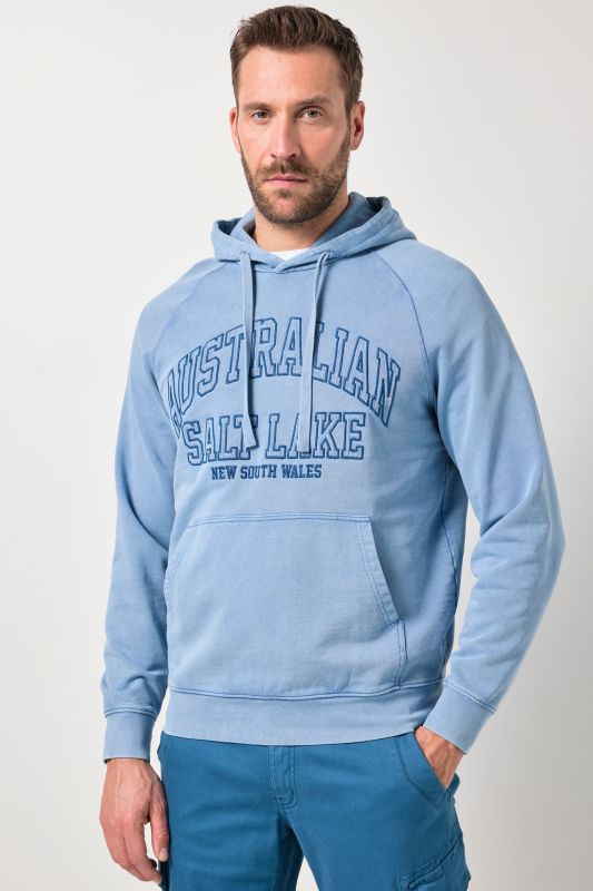 Суитчър с качулка и надпис