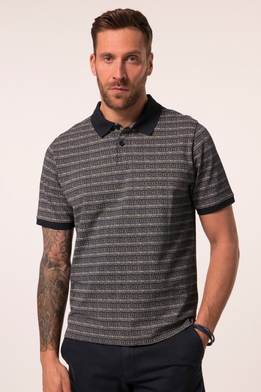 Блуза с принт, яка и копчета