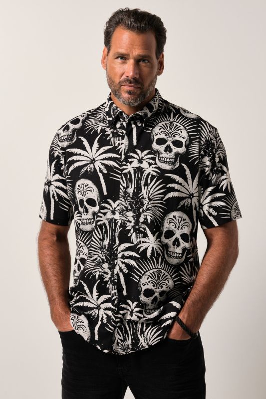 Риза с принт на палми