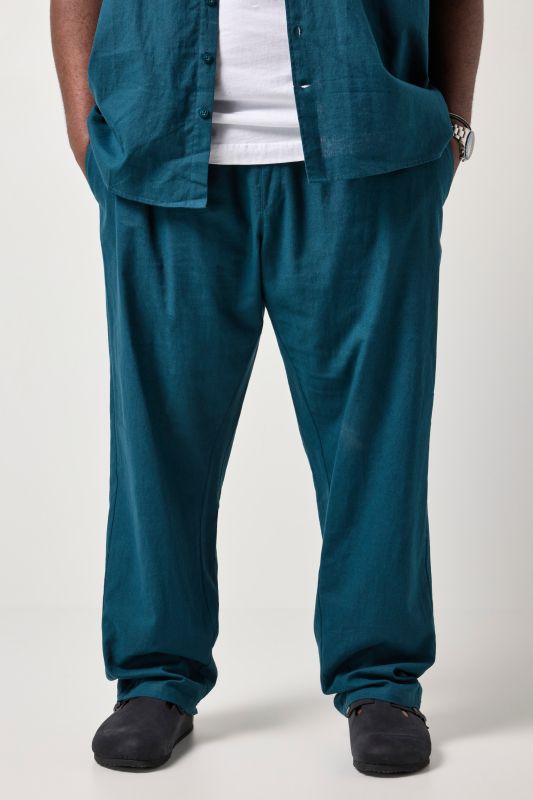 STHUGE linen-blend slip-on trousers