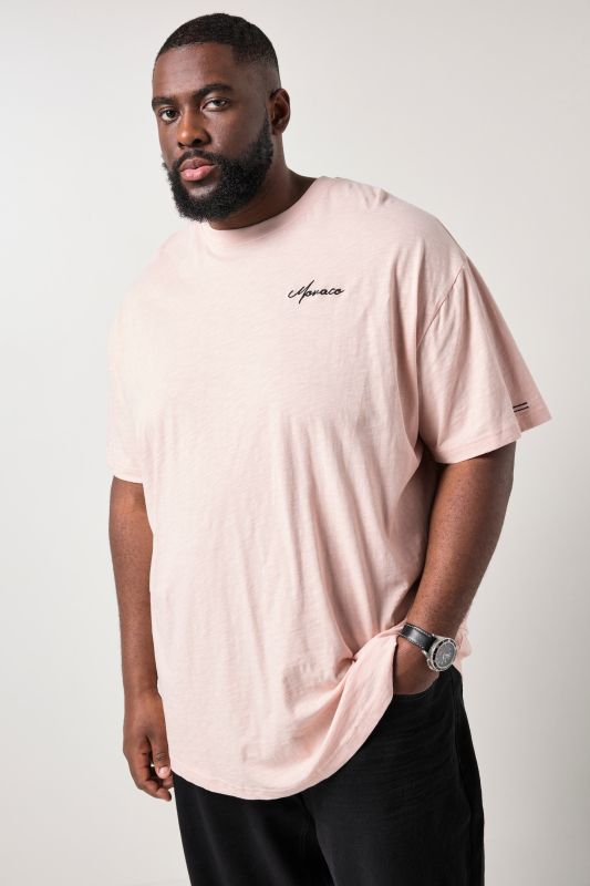 Тениска с надпис и принт на гърба