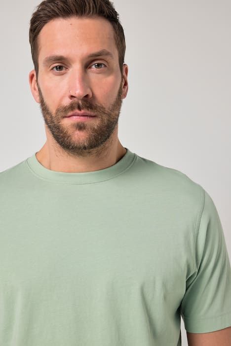 Тениска с обло деколте и къси ръкави, бейсик