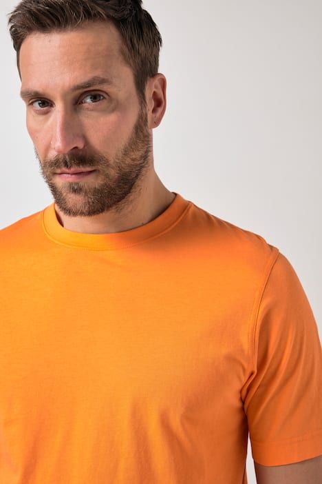 Тениска с обло деколте и къси ръкави, бейсик