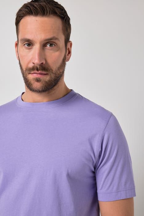 Тениска с обло деколте и къси ръкави, бейсик