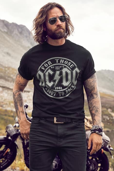 Large AC/DC Print Front Tee
