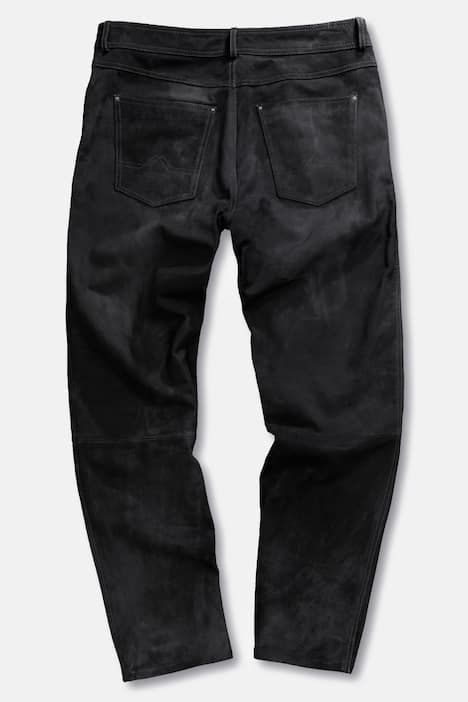 Leather pants, regular fit, 5 pockets, buffalo leather