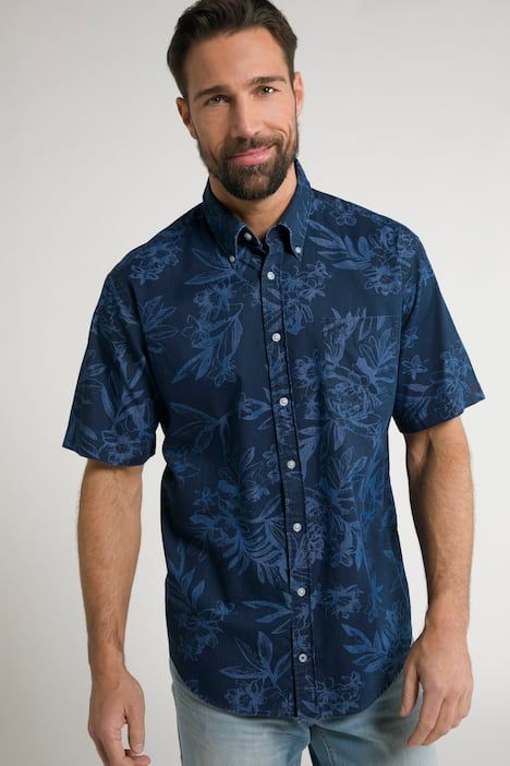 Short Sleeve Indigo Dyed Shirt