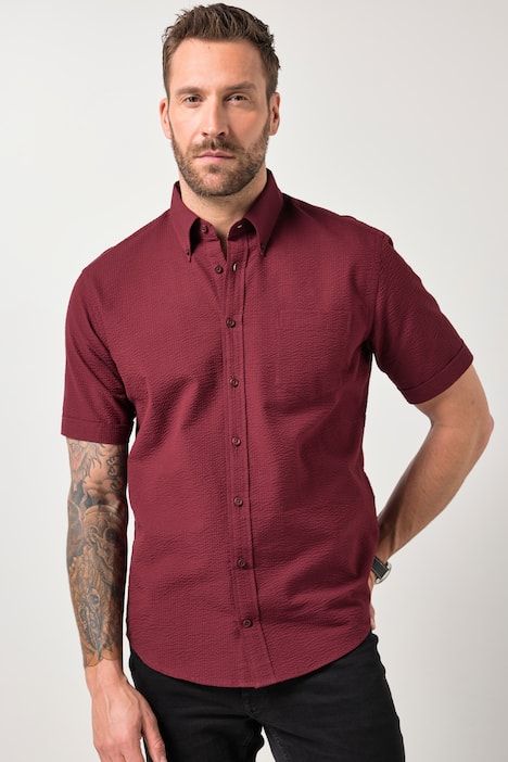 Short Sleeve Seersucker Shirt