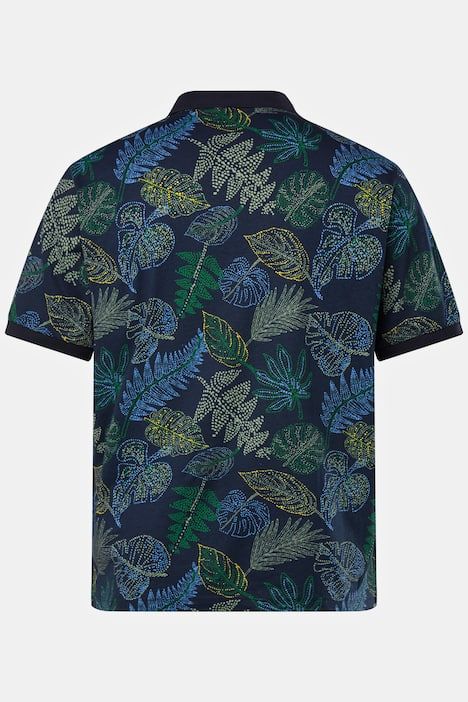 Polo shirt, short sleeve, all-over print, polo collar, up to 8 XL