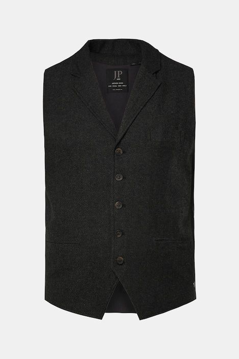 JP 1880 tweed vest FLEXNAMIC®, lapel, knitted back