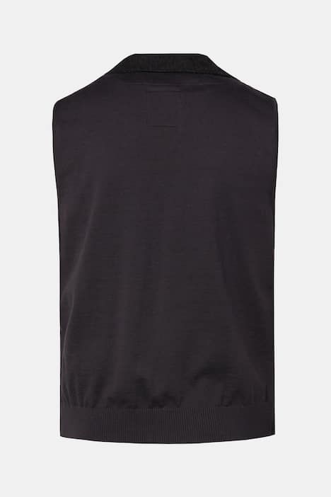 JP 1880 tweed vest FLEXNAMIC®, lapel, knitted back