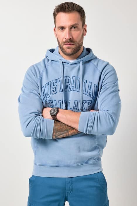 Суитчър с качулка и надпис