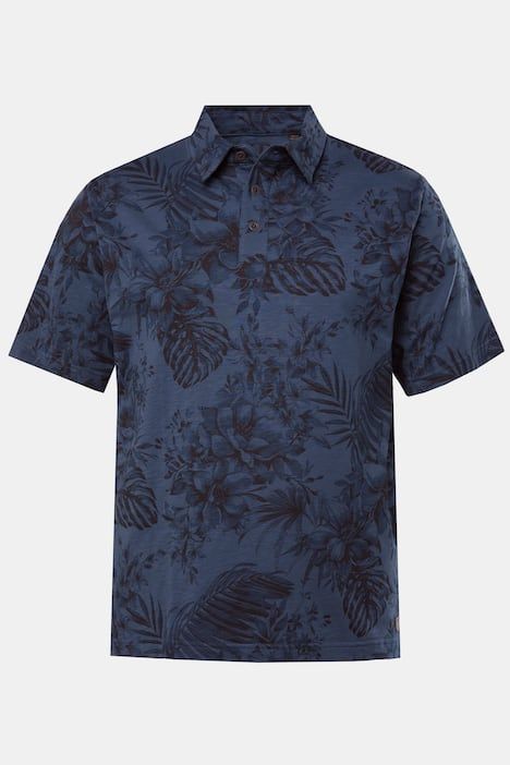 Блуза с яка и принт на палми