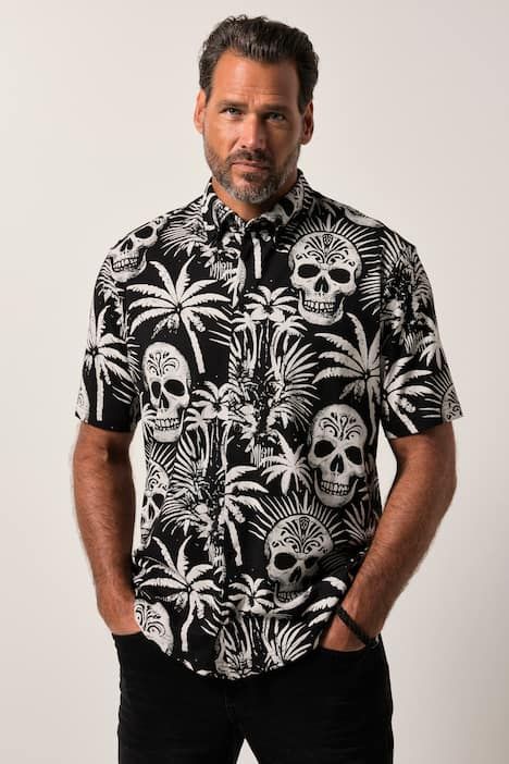 Риза с принт на палми