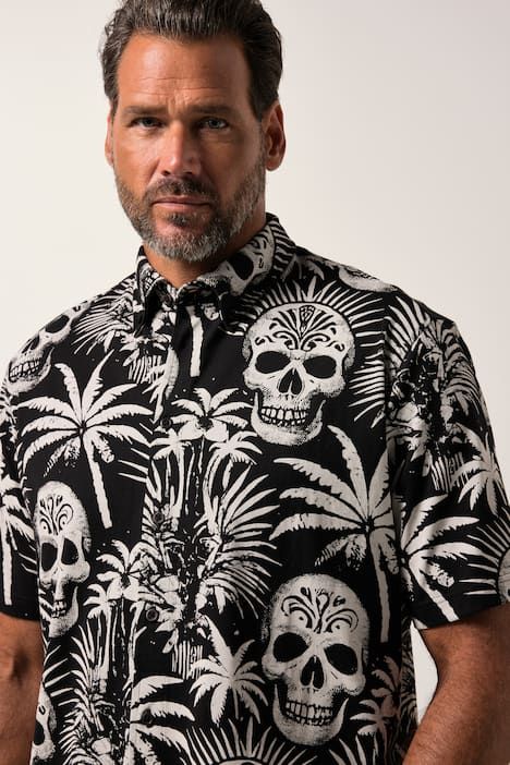 Риза с принт на палми