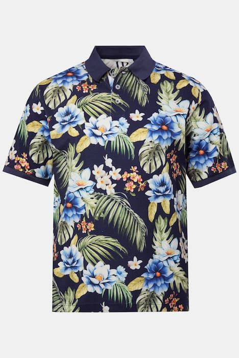 Блуза с летен принт и яка