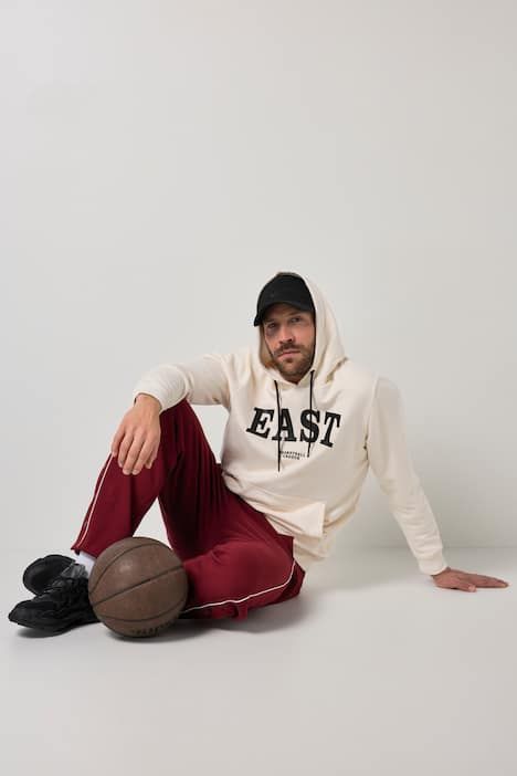 Суитчър с качулка и надпис