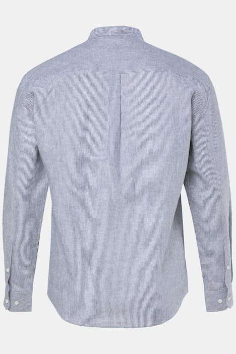 Linen blend striped shirt