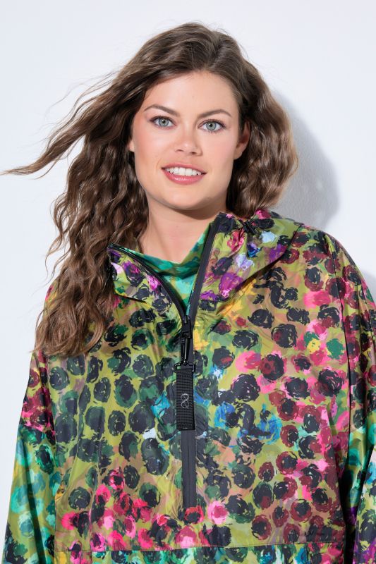 Дъждобран с принт на точки