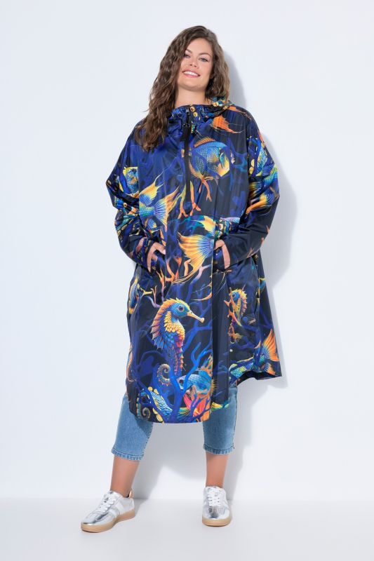 Пончо с океански принт