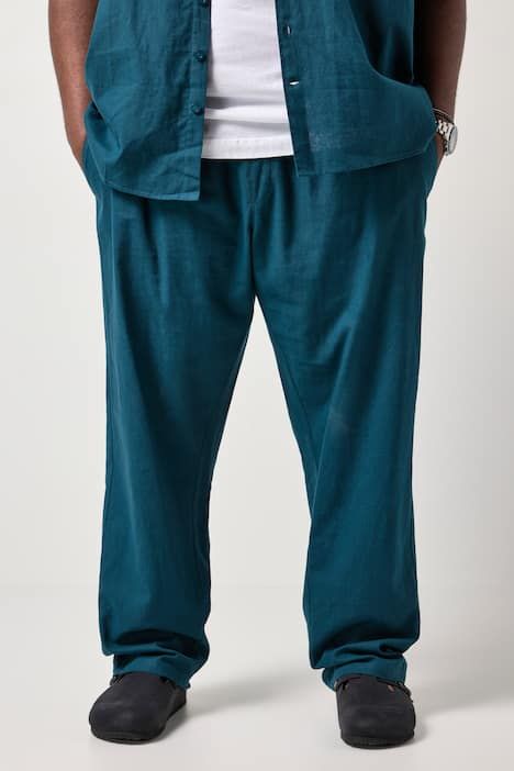 STHUGE linen-blend slip-on trousers