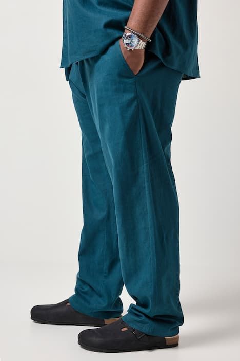 STHUGE linen-blend slip-on trousers