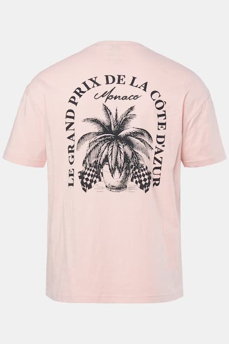 Тениска с надпис и принт на гърба