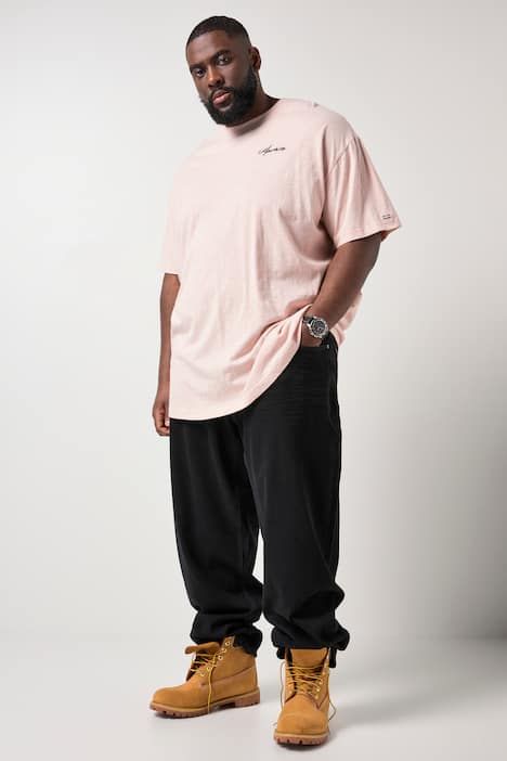 Тениска с надпис и принт на гърба