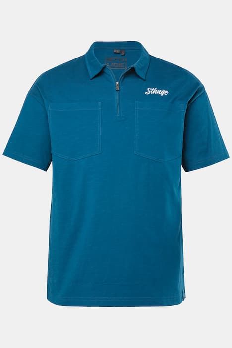 Блуза с яка и надпис