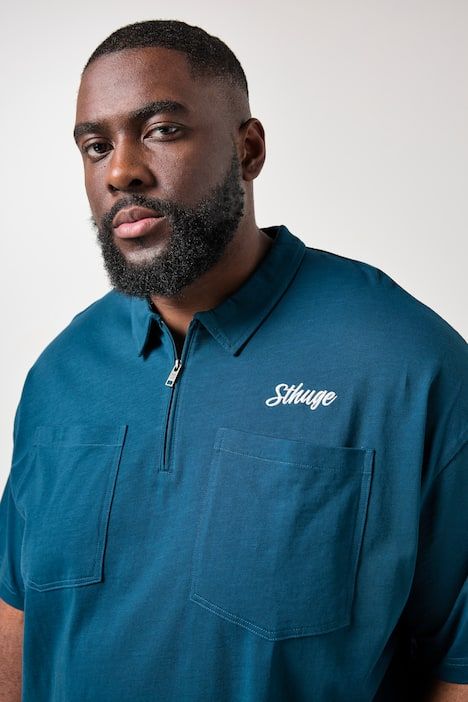 Блуза с яка и надпис