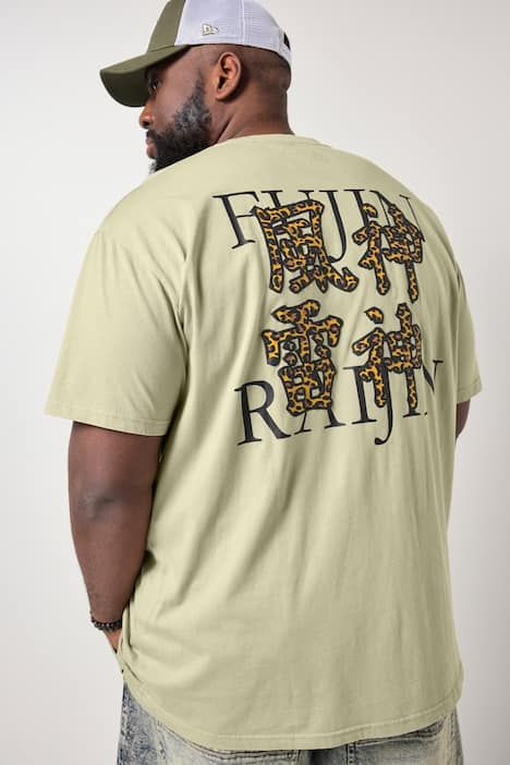 Тениска с винтидж визия и принт на гърба