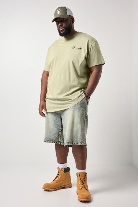 Тениска с винтидж визия и принт на гърба