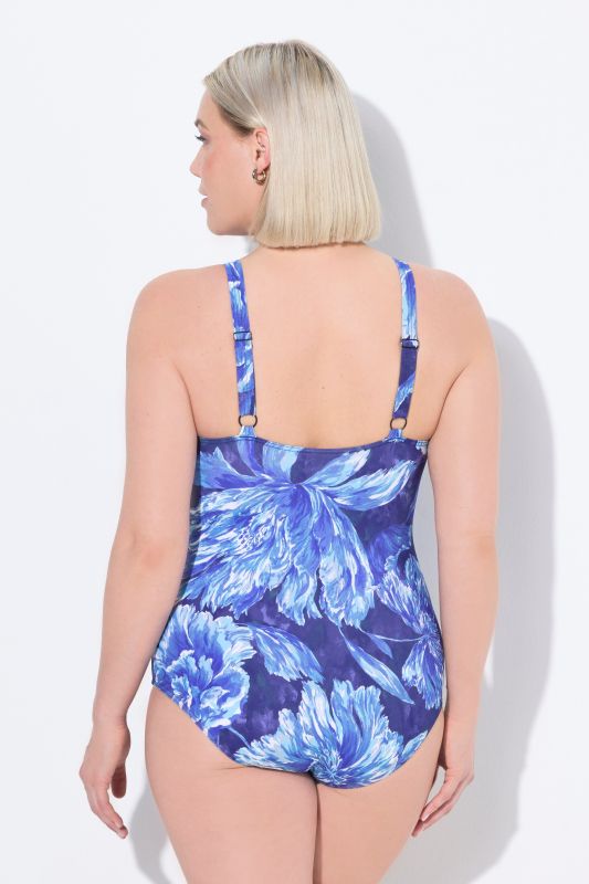 Floral Print Cutout Swimsuit