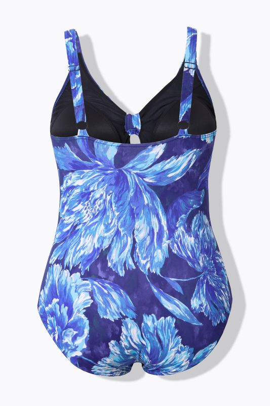 Floral Print Cutout Swimsuit