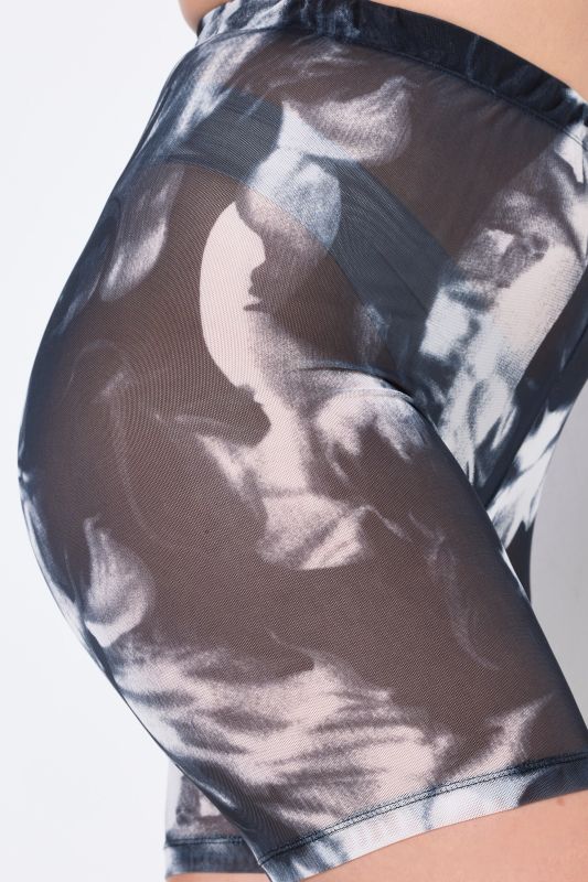 Sheer Tie Dye Bike Shorts