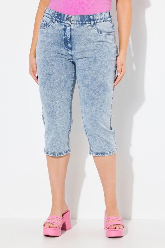 Denim Look Capri Sweatpants