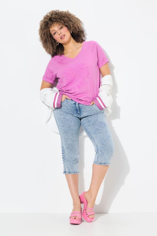 Denim Look Capri Sweatpants