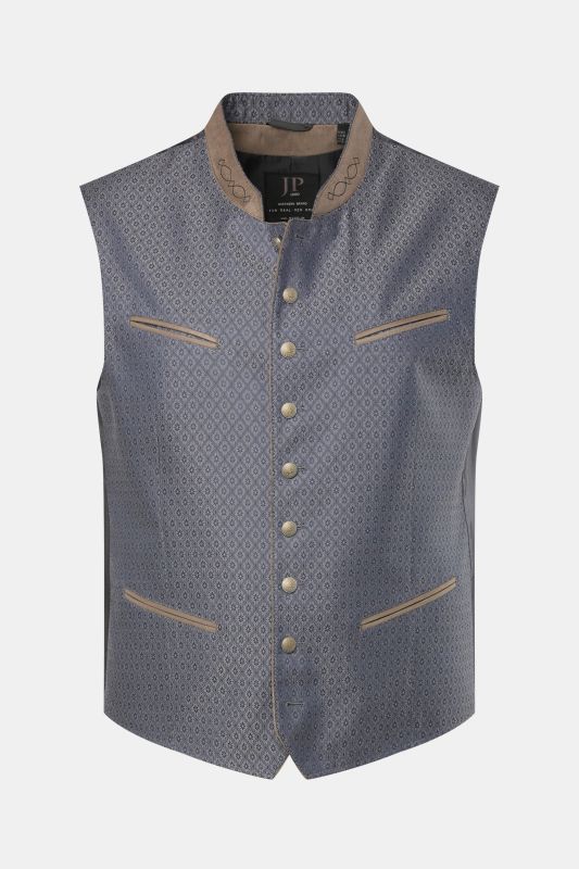 JP1880 waistcoat, traditional costume, embroidered stand-up collar, lined back, up to size 72