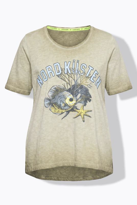 Nautical Print V-Neck Short Sleeve Tee