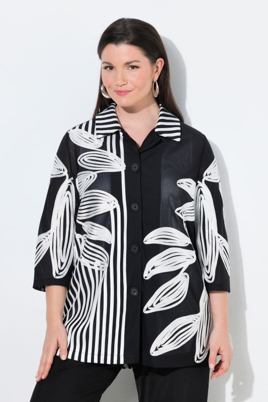 Mesh Rope Embroidered Blouse